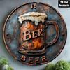 Segno in Latta Metallico Birra Decorazione Murale 20x30cm
