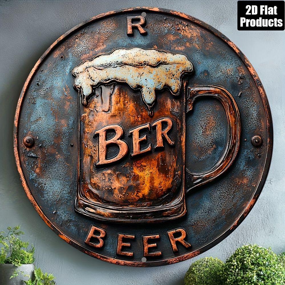 Segno in Latta Metallico Birra Decorazione Murale 20x30cm