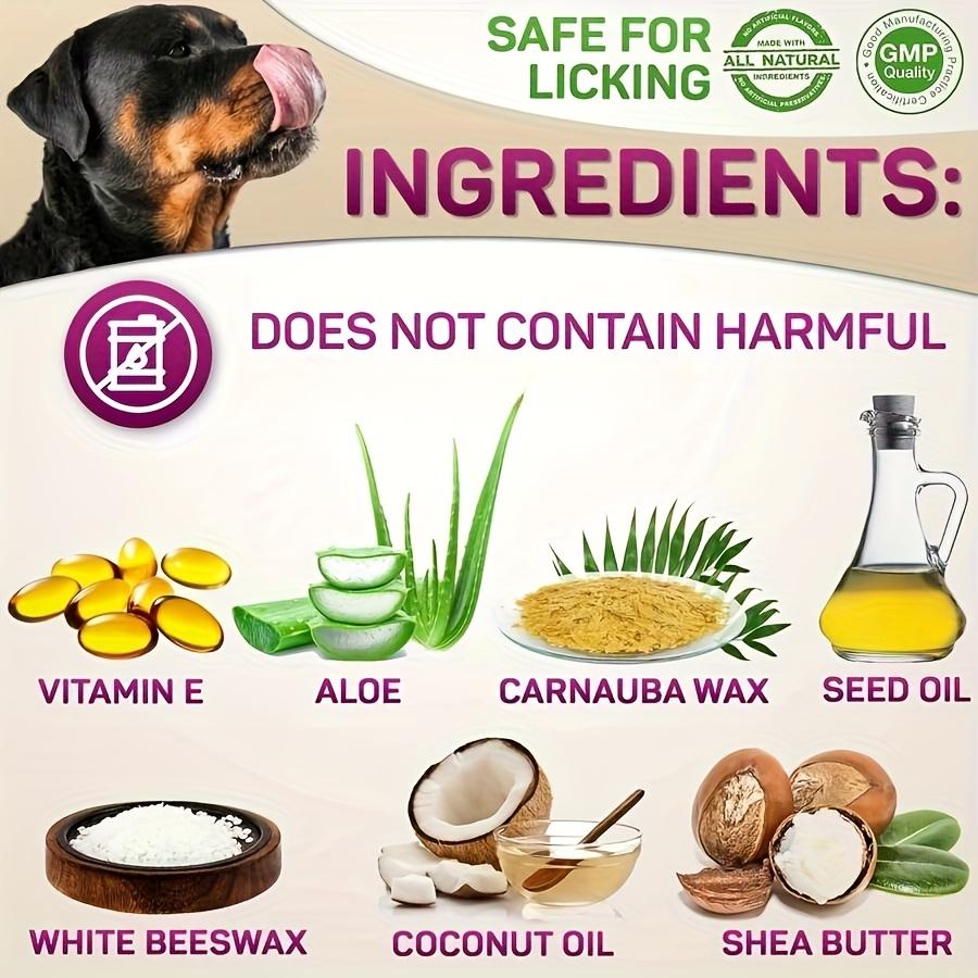 Moisturizing pet paw cream creates an invisible barrier to protect and treat dry and cracked paws - containing vitamin E and ingredients