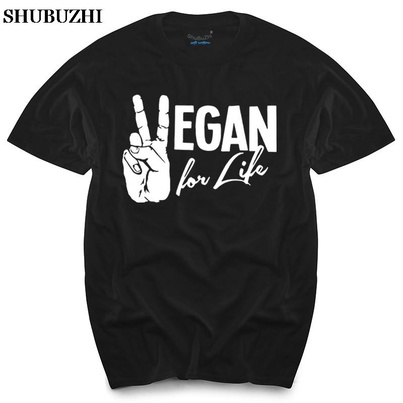 

new Vegan for life T shirt men cotton fashion tshirt mens top tees cotton teeshirt euro size 4XL