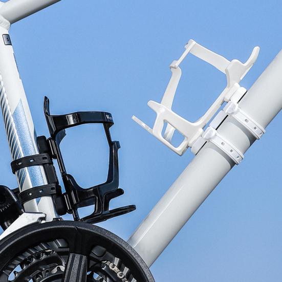 Bike Water Bottle Mount Adapter with Screws Wrench Adjustable Silicone Strap No Drill Bicycle Frame Seat Tube Water Cup