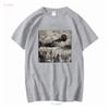 Neutral Milk Hotel Aeroplane T Shirt Military Green Color Te4206 Vintage Washed Streetwear Slightly Casual Designer Clothes