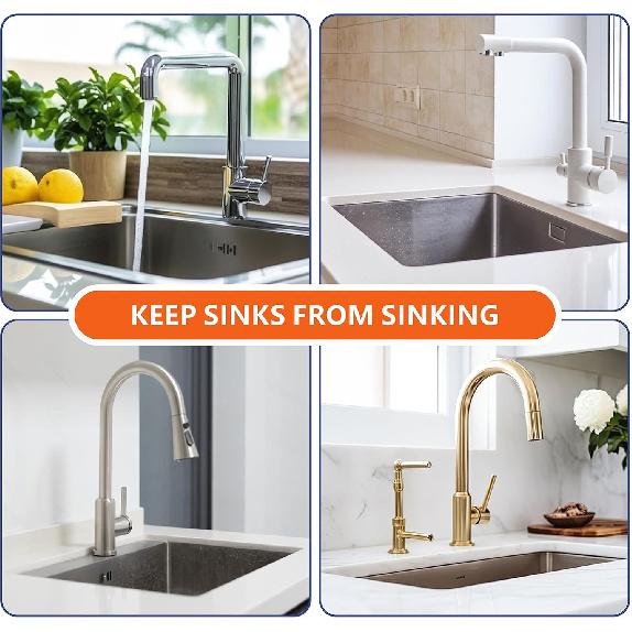 4 Pcs Undermount Sink Brackets, Undermount Sink Support, Undermount Sink Repair kit, Sink Bracket for Kitchen, Undermount Sink Brackets for Narrow