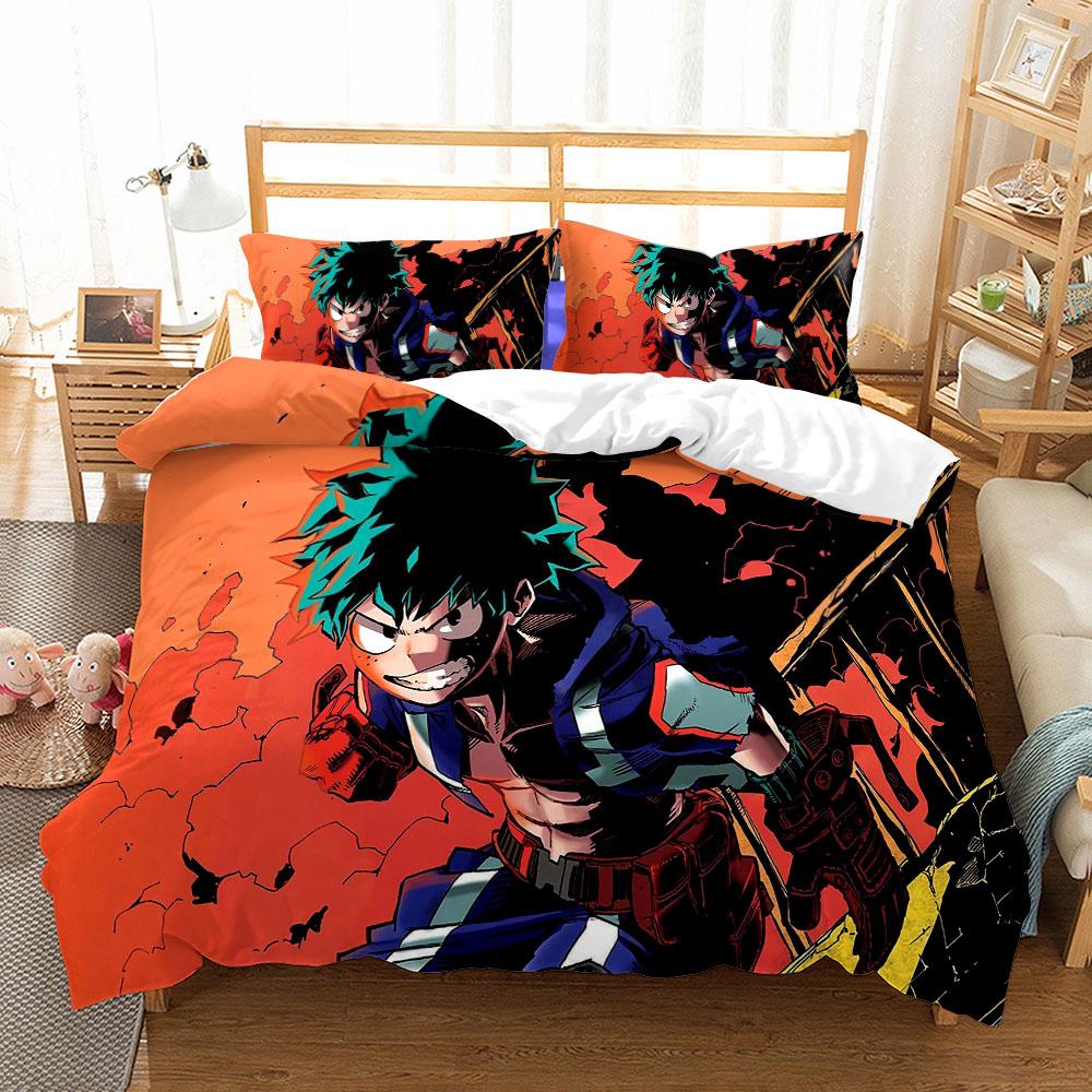 Deku Hero Academia Duvet Cover Set EU Single Double King US Twin Full Queen Size  Bed Linen Set
