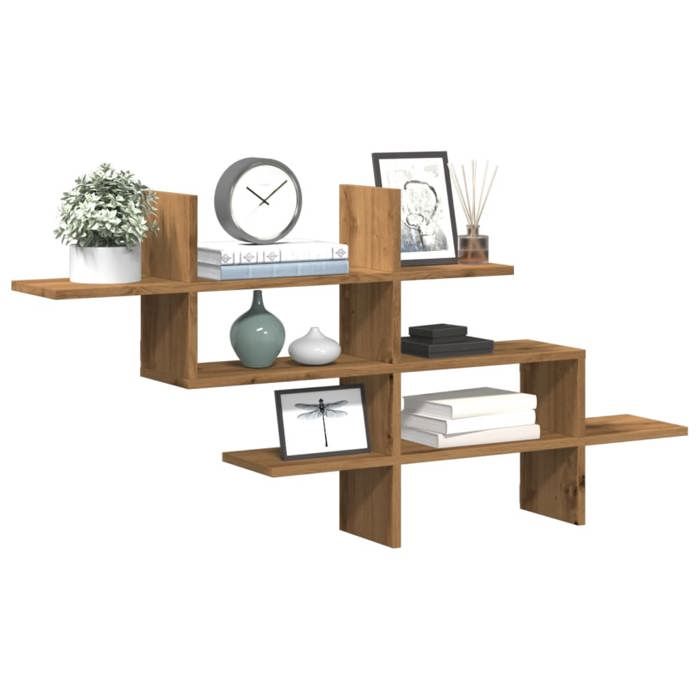 VidaXL Étagère murale chêne artisanal 124,5x18x60,5 cm bois ingénierie 853271