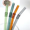 Heat Resistant Glass Clear Colorful Christmas Decoration Party Supplies Drinking Straw Bar Tools