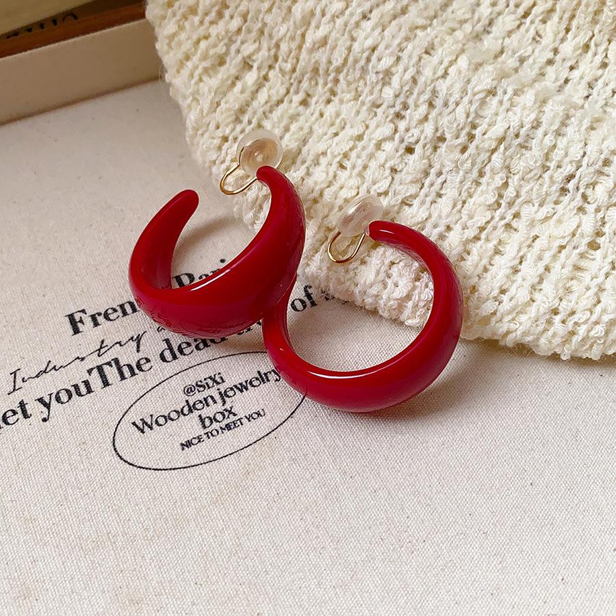 Silberne Nadel Tropfenöl Rote Perlen Ohrstecker - Eleganter & Vielseitiger Schmuck für Damen