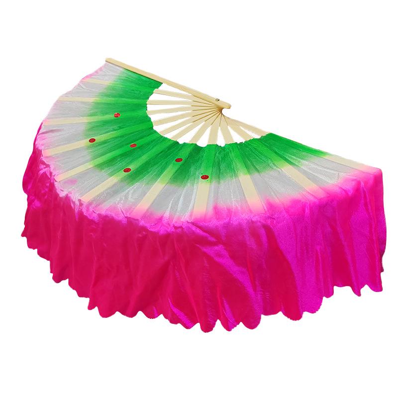 1-Foot Double-Sided Yangge Dance Fitness Fan Prop