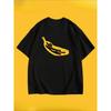 Creative Cat Banana Pattern Printed Summer Women's T-shirt Top Short Sleeve Round Neck Casual Women's Clothing