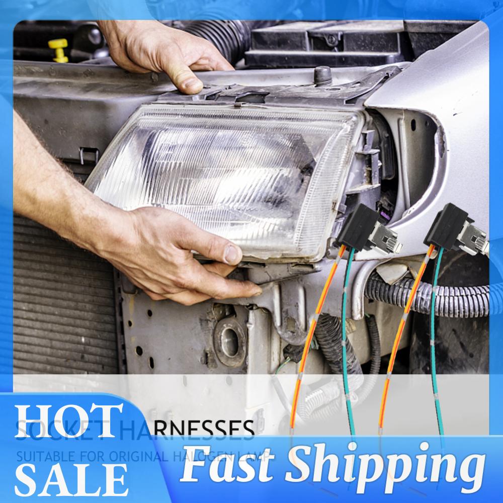 

2Pcs Halogen Headlight Lamp Bulb Socket Headlight Lamp Bulb Wiring Harness Connector LED Headlight Adapter Socket for H1 H3 Bulb China Mainland