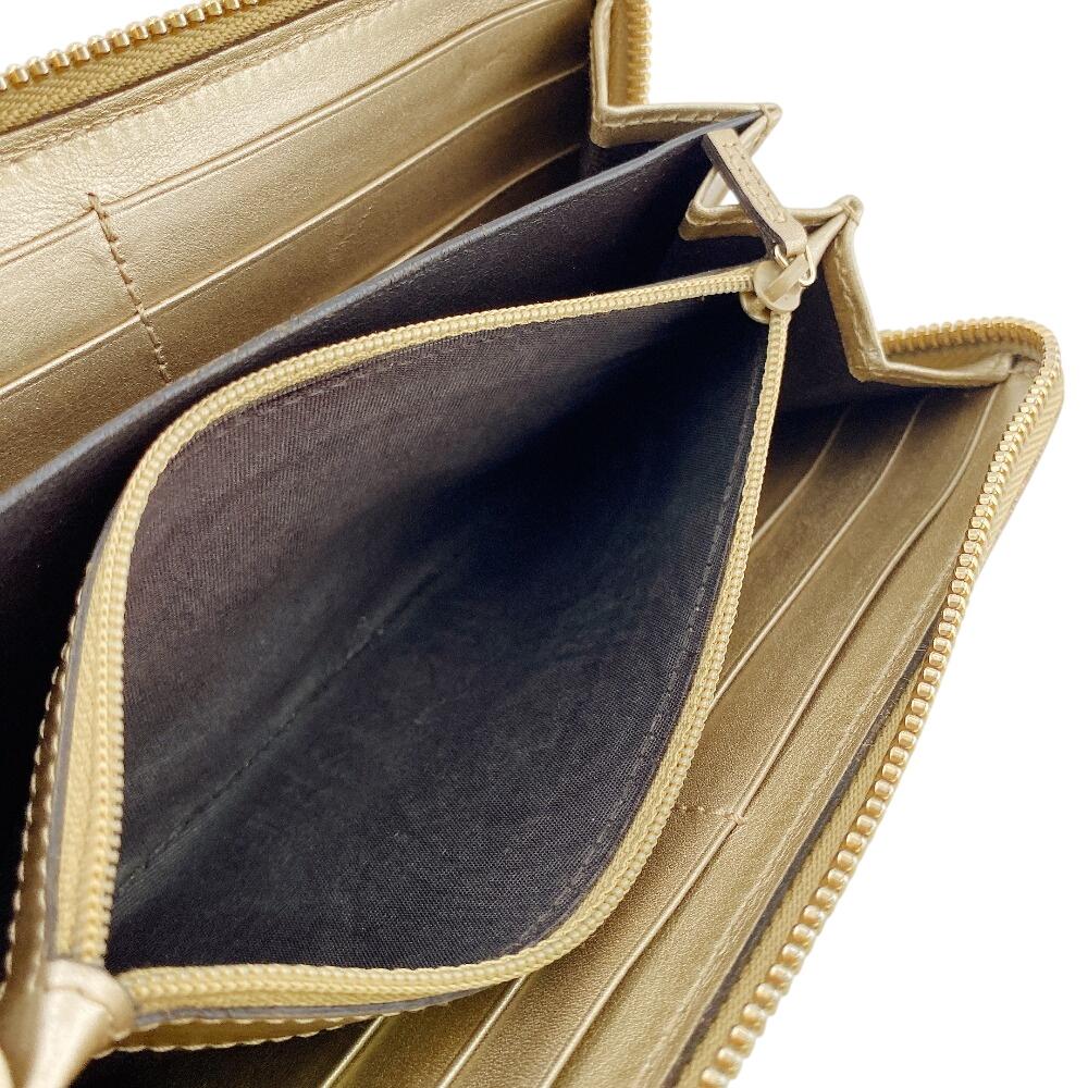 Gucci 224253 Bamboo Tassel Leather Diamante Purse Gold Leather Used