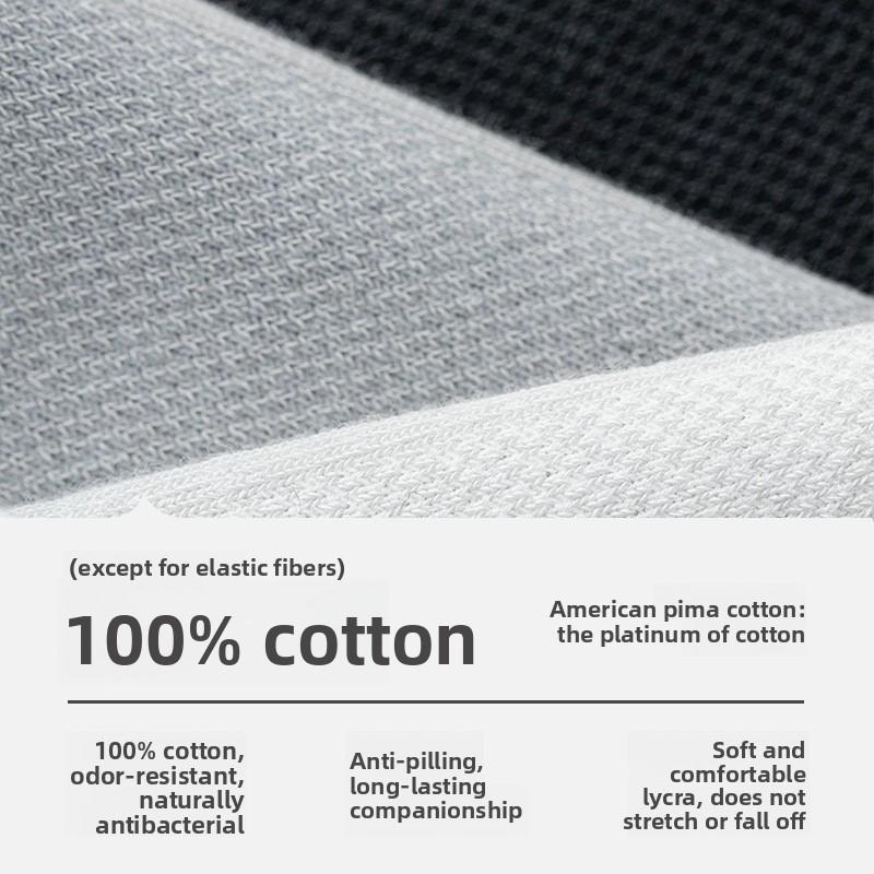 Men's Cotton Pure Cotton Socks - Lightweight Summer Shorts Socks with Mesh Ventilation for Comfortable Casual Wear for Men - Summer