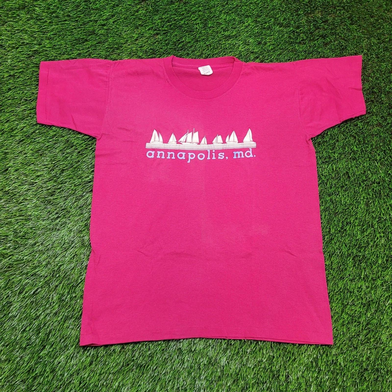 VTG 80s Annapolis MD Sailboat T-Shirt Mens M (Tagged XL) Single Stitch USA XL