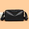 Crossbody Bag Unisex Leather Adjustable Strap Stitched Detail Daily Commute