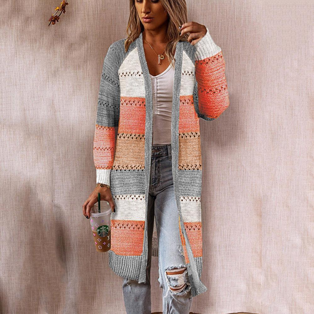 Autumn and Winter Fashion Women's Cardigan Mid-length Knitted Sweater for Women