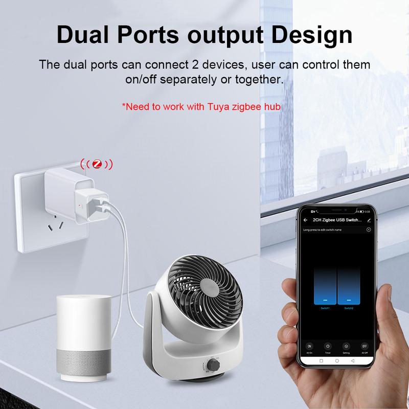 Tuya Smart Zigbee Micro 1 2 3 USB Adaptor Switch 5V Mini USB Power Adaptor Smart Life Control Via Alexa Google Yandex alice