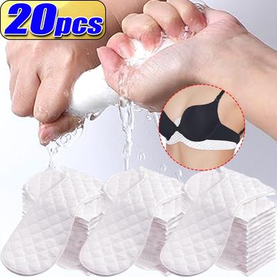 1-20pcs Upgrade Cotton Bra Liners Sweat Absorber Rectangle Under Breast Sweat Pads for Women Washable Bra Liners for Sweating