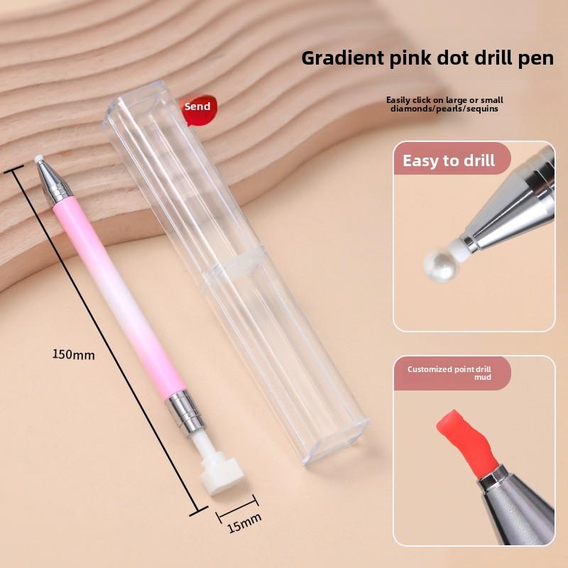 

Nail Art Tools Double Head Dot Pen Rotary Push Press Mud Sticky Drill Dot Pen Wave Dot Drill Pen Nail Supplies