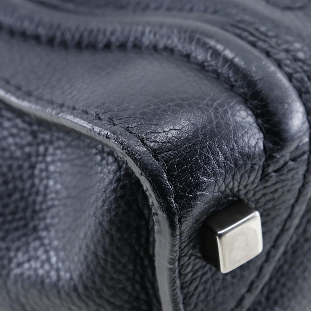 Celine Gepäck Handtasche 167793 Micro Shopper schwarz Kalbsleder Damen Gebraucht