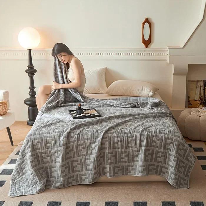 New Class A Cotton Is Not Easy To Shrink 6 Layers Gauze Blanket Towel Blanket Summer Blanket