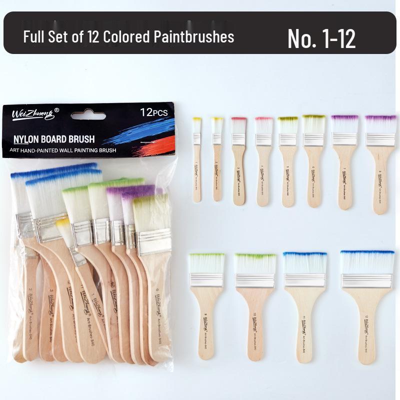 Multifunctional Nylon Brush: BBQ, Paint, Cleaning, 1-12 Plate Sizes