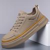2026 Men's Casual  Fashion Outdoor Shoes Leather Thin Strap Design Round Toe Soft  Lightweight Walking Shoes Flat Designer Shoes