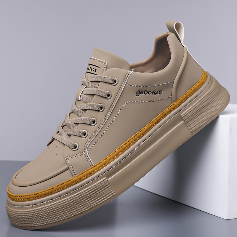 2026 Men's Casual  Fashion Outdoor Shoes Leather Thin Strap Design Round Toe Soft  Lightweight Walking Shoes Flat Designer Shoes