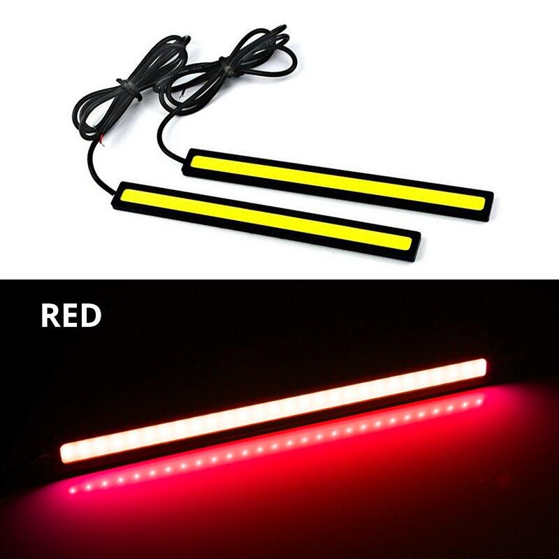 2pcs 17cm Universal Waterproof Daytime Running Lights COB Fog Lamp Car Styling Led Day Light DRL Lamp Fog Bar Lamp Strip Lights