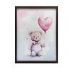 Teddy Bear With Heart Balloon Teddy Bear With Heart Balloon, 30X40 Cm, Dark Brown Wooden Frame, 230 Gsm Matte Paper