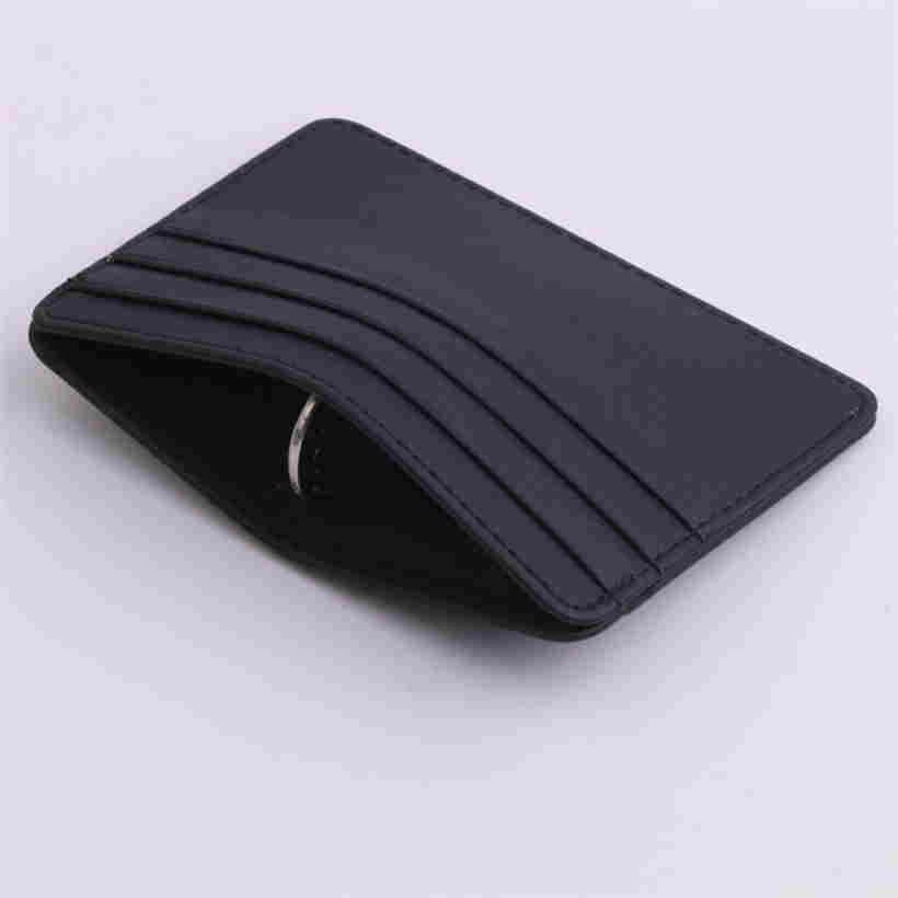 

Fashion Unisex Lichee Pattern Bank Credit Card Holder Leather Card Package Coin Purse чорний