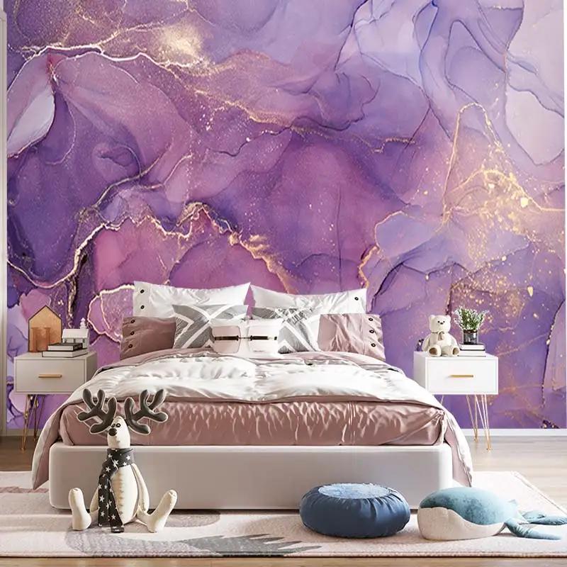 Marmorino Colorato Murale 3D Camera da Letto Soggiorno Divano Sfondo TV Carta da Parati in Marmo
