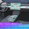 For Tesla Model 3 Y Car Full Set Interior Film Navigation Screen Protection Sticker Gear Panel TPU Transparent Anti-scratch Film