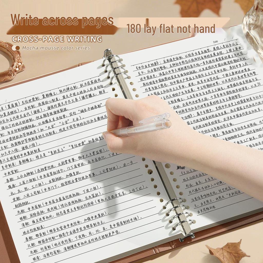 B5 Loose-Leaf Notebook with Detachable Ring - Comfortable High-Value Minimalist Binder Diary