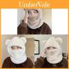 Winter Cozy Bear Hat With Neck Warmer And Windproof Shield For Women