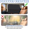 2PCS Suction Cup Car Window Shade For Baby,Upgraded Window Shade For Baby In Car With 3 Mesh Pockets For Storing Toys/Umbrellas,Foldable &