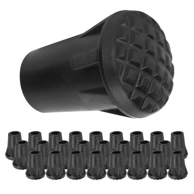 25pcs Pack Heavy Duty Rubber Walking Stick Tips Ferrule Protectors Cane End Tips