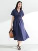 Beams Heart Dress [Pre-order] Gathered Skipper Dress, Women's, Purple Blue, One Size