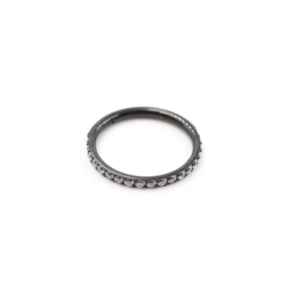 1pc Surgical Steel CZ Gem Ear Hoop Tragus Helix Cartilage Earring Septum Ring Clicker Nose Ring Body Piercing Jewelry