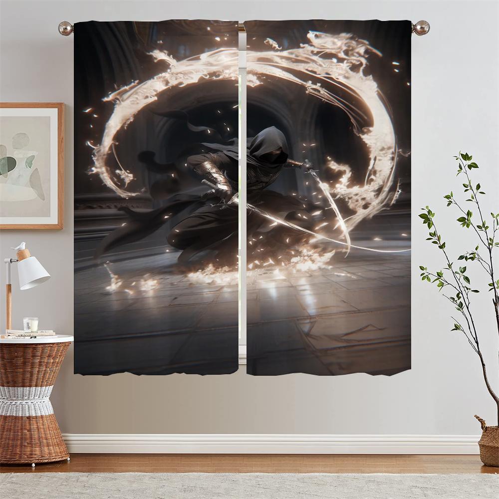 Qunyinghui Cheap Things With Free Shipping for Home Interior Curtains for Living Room Short Window Curtains Salon 2 Pieces Blind