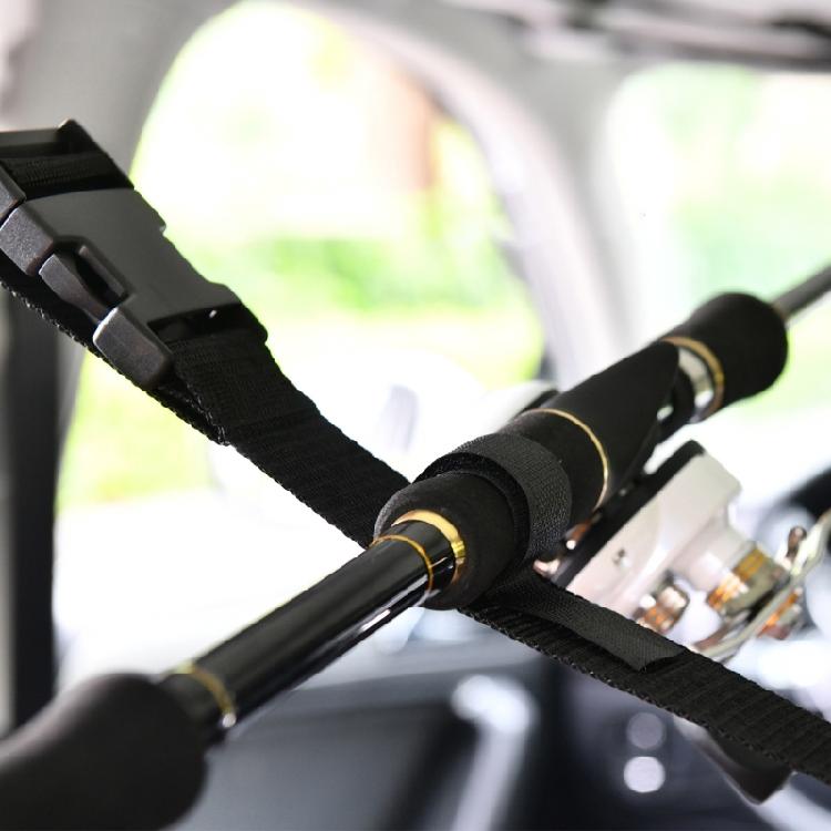 2Pcs Vehicle Fishing Rod Rack Holder Strap Storage Car Rest Belt Carriers for SUV