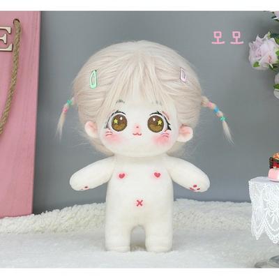 Mocha Doll 20cm Cotton Doll Momo Kaka Non-attribute Doll Idol Doll, Pink Momo, Popular Toys for Korean Children