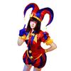 The Amazing Digital Circus Pomni Full Body Suit With Satin Fabric For Cosplay Events