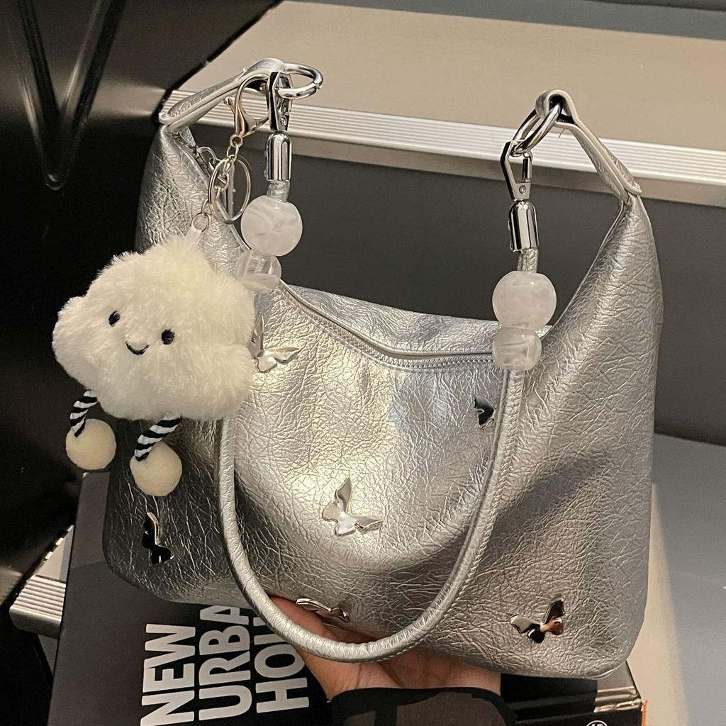 Foreign butterfly small bag women's 2025 new Korean version retro niche messenger bag fashion casual underarm shoulder bag