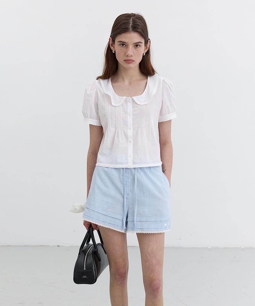 Deonseuteu Laced Banding Shorts_Udpa5B233_Soft Blue Stripe