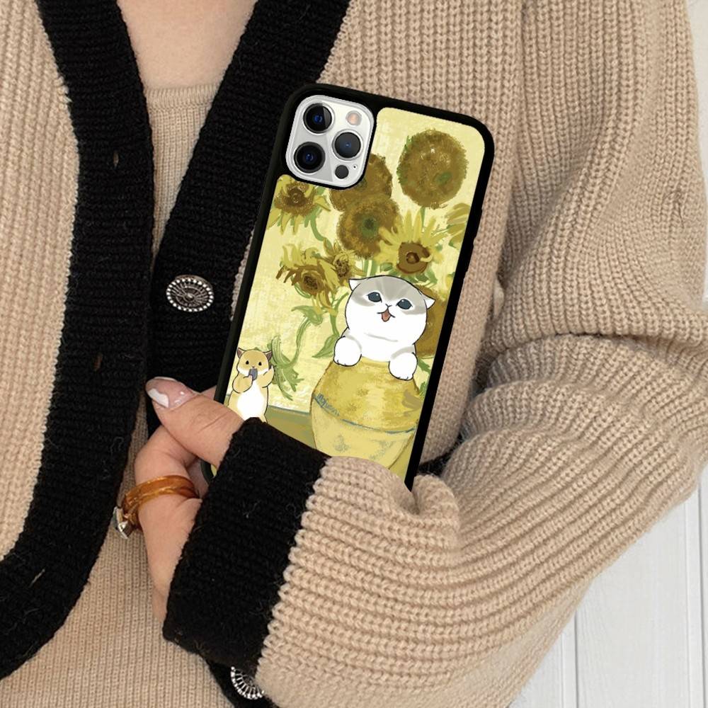

Mofusand Кот Популярный Милый Чехол Для Телефона из PC+TPU Для IPhone 17 16 15 14 PRO MAX 11 12 13 PLUS MINI Чехол iPhone 17 Pro