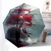 Pirate Ship, Stormy Sea Themed Automatic Opening and Closing Umbrella, Brightly Colored 8 Rib Portable Umbrella, Suitable for Men and Women,