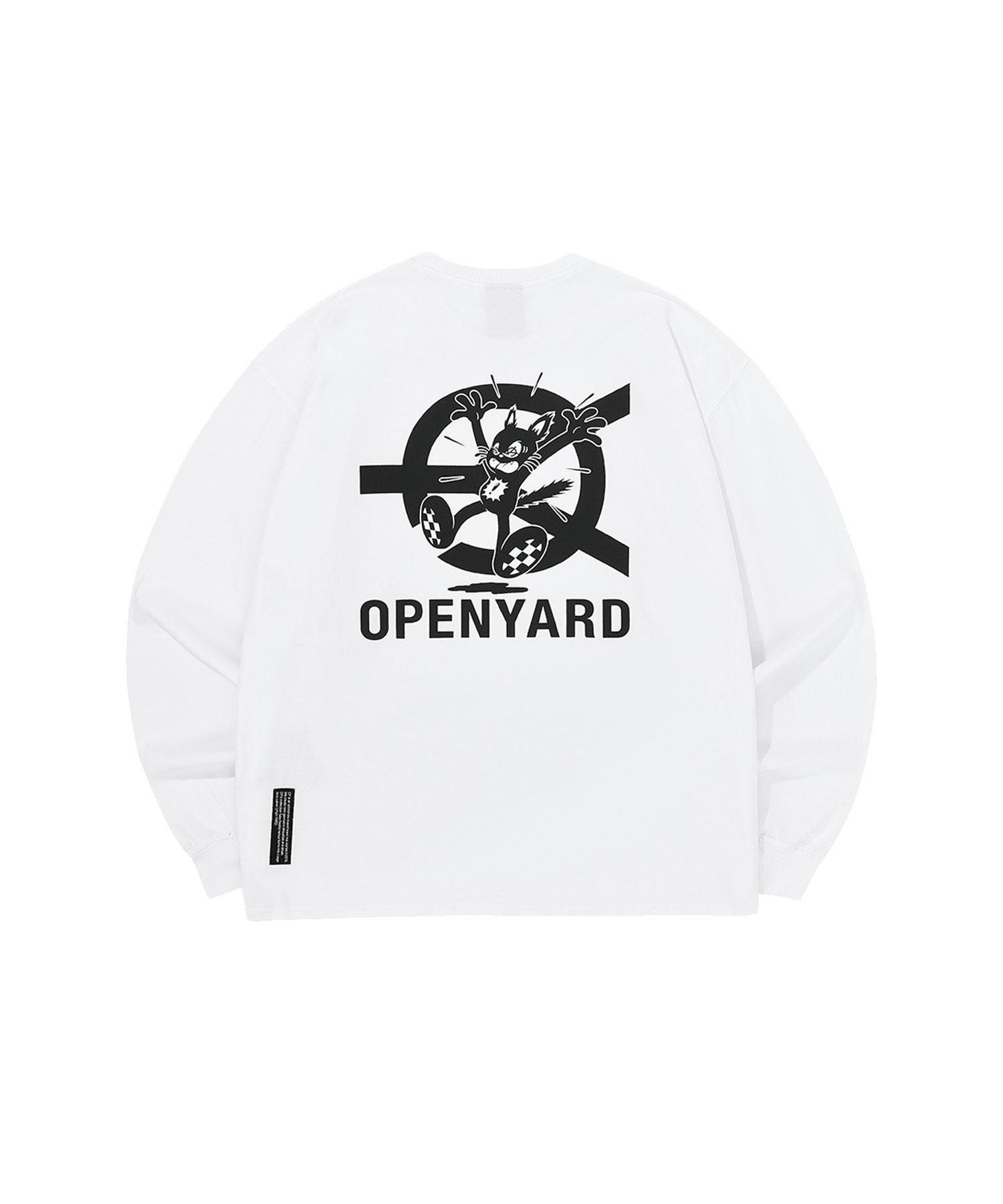 Oy Black Cat Long Sleeve-White White/2 Size