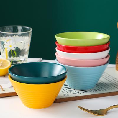 New Dessert Salad Bowl Ice Cream Bowl Eating Bowl Ceramic Household Tableware Nordic Creative Ceramic Bowl Rice Bowl