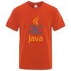 Summer Mens Tshirt High Quality 100 Cotton Funny JAVA Design Printing Casual Cool Oneck Tshirt Male Top for Men Hip Hop Tee