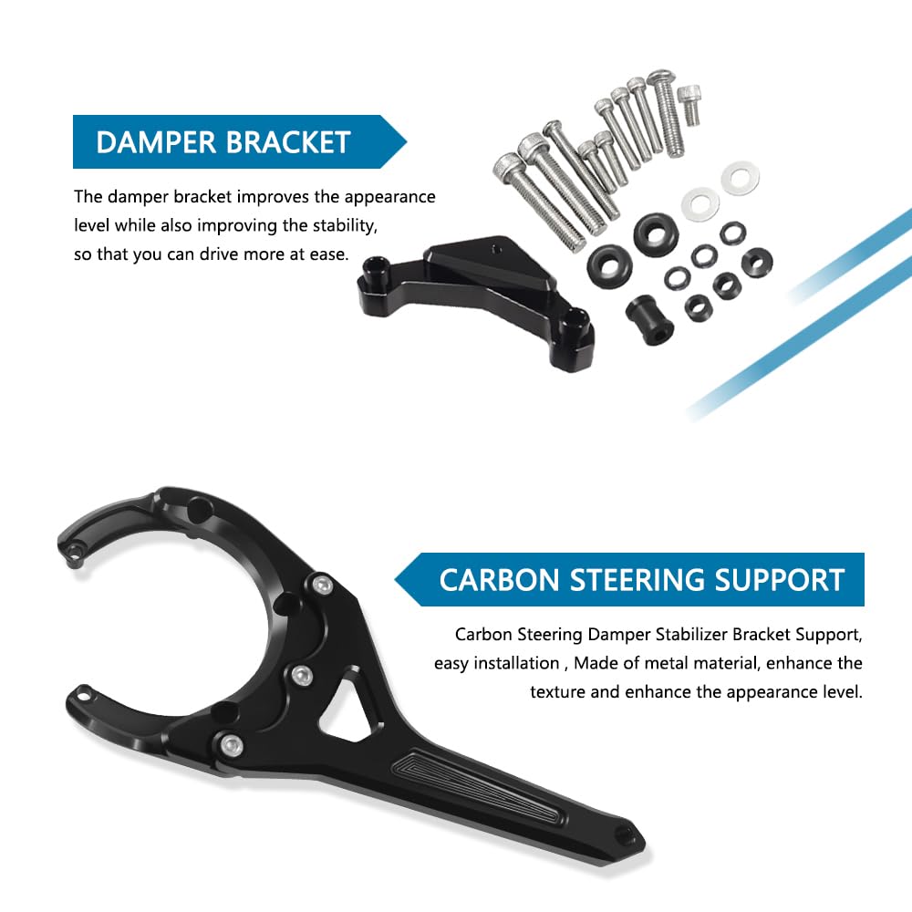 XIAMAOZPR for Carbon Steering GSXS1000 S1000gt Damper Stabilizer Bracket Support Mount Kit Motorcycle Accessories